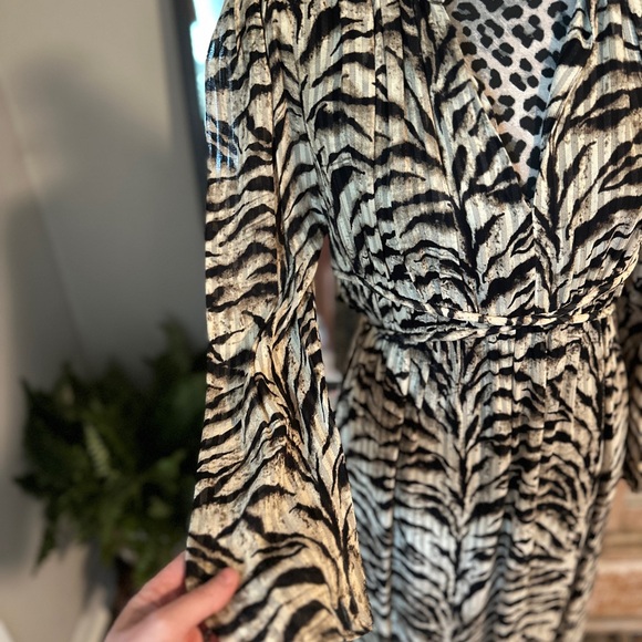 ba&sh Zebra Print Long Sleeve Dress - Picture 4 of 9